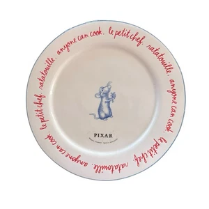 Rae Dunn Ratatouille Sketch Remy Salad Dessert Plate Ceramic Mouse Pixar Disney - Picture 1 of 7