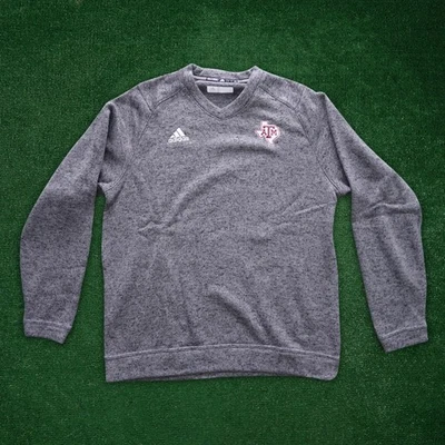Adidas para hombre Texas A&M Aggies gris Climawarm Team Issue Tech Fleece Crew Foto 1 de 4