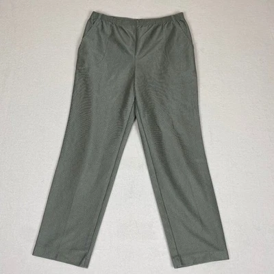 Vintage Blair Corduroy Style Light Green Grey Stretch Shimmer Side Pocket Pants - Image 1 of 4