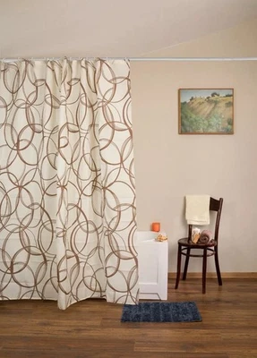 Cortina de Ducha con Estampado Circular para Baño Tela Impermeable 180х200 Foto 1 de 4