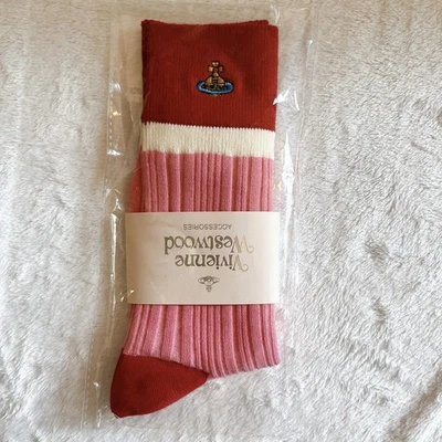 Nuevos calcetines Vivienne Westwood para mujer en rojo talla 4-7 hechos en Japón Foto 1 de 2
