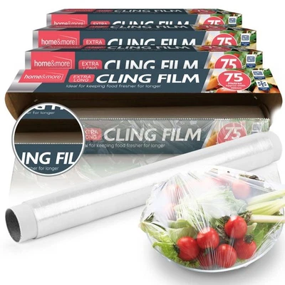 300-600M 30cm Cling Film Food Catering Easy Cut Large Refill Rolls Kitchen Wrap - Image 1 of 4