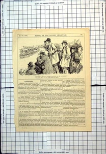 Antique Print Punch Cartoon Crowd Looking For Favourite Horse No Sign 1920 20th - Picture 1 of 1