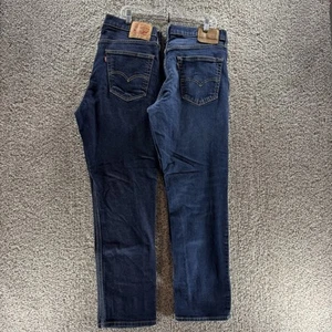 Lot Of 2 Levis 51Jeans Men 34x32 Stretch Tapered Leg Cotton Medium And Dark Wash - Picture 1 of 18