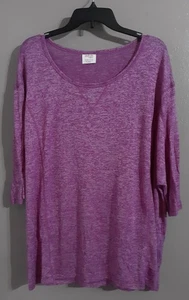 Damen Danskin Now lila Kurzarm Pullover Activewear Oberteil. Gr. 3X - Bild 1 von 9