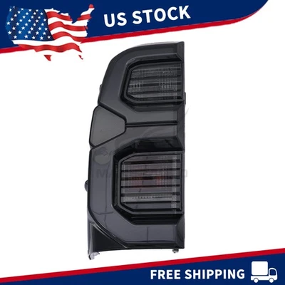 Full LED Tail Light Lamp Left Driver Side for Toyota Hilux 2015-2020 Smoked Lens - Image 1 of 4