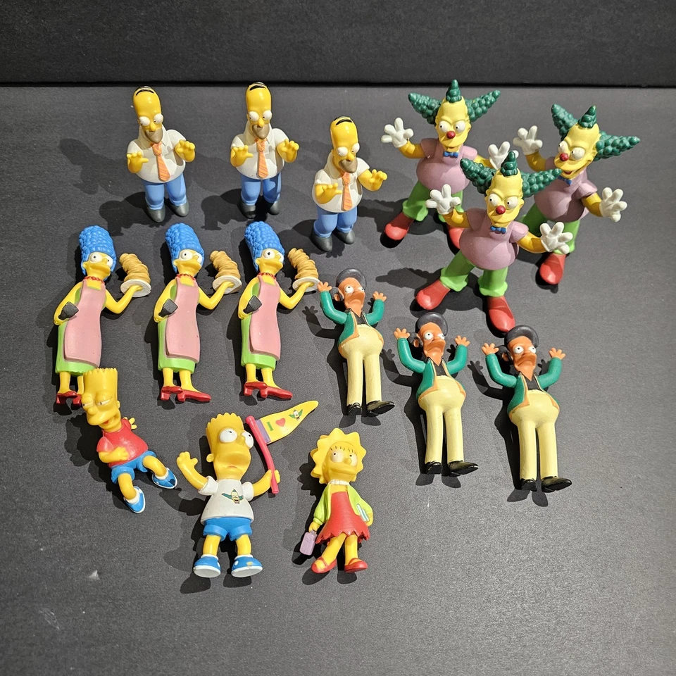 The Simpsons Figurines Lot 2007 Fox PVC Toys Marge Bart Lisa Krusty Homer - Image 1 of 4