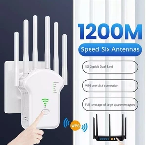 24G 5G Dual-Band WiFi Repeater with 1200Mbps Signal Boosting Hot A0 - Picture 1 of 7