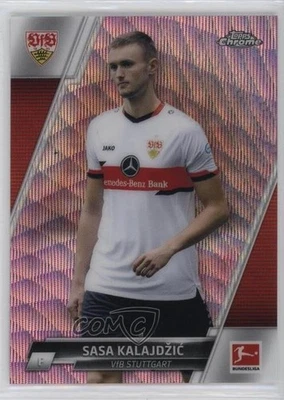 2021-22 Topps Chrome Bundesliga Pink Wave Refractor /75 Sasa Kalajdzic Rookie RC - Image 1 of 2