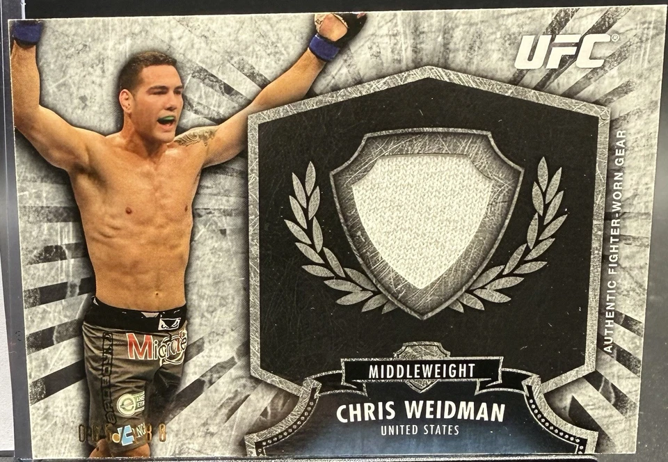2012 Topps UFC Bloodlines - Fighter Relics Chris Weidman #FR-CW /188 (MEM) - Image 1 of 1