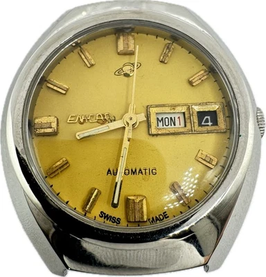 Reloj de pulsera automático vintage 37 mm Enicar 24 Jewel para hombre AR 167 acero suizo Foto 1 de 4