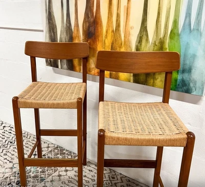 Sun Wood Industries para muebles Kd - Taburetes de bar de teca (juego de 2) Foto 1 de 4