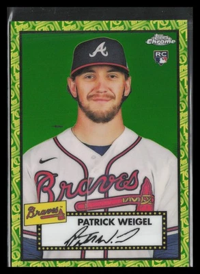 Patrick Weigel 2021 Topps Chrome Platinum Anv #105 Green/Yellow Refractor /99 RC - Image 1 of 2