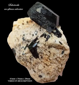 Schorl tourmaline and feldspar - Erongo Mountain Namibia - Picture 1 of 12