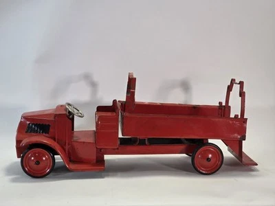 Antiguo camión de bomberos de juguete Steelcraft Mack de acero prensado "City Fire Dept" años 20 rojo  Foto 1 de 4