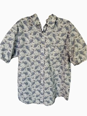 Camisa Roundtree Yorke Hombres XL TALL Cachemira 100% Algodón Bolsillo Botones Resort Foto 1 de 4