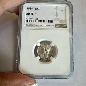 1939 MERCURY DIME NGC MS-67t - Picture 1 of 6
