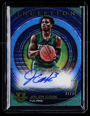 2022-23 Bowman University Inception Jalen Cook /99 Base Autographs Blue Foil - Image 1 of 2