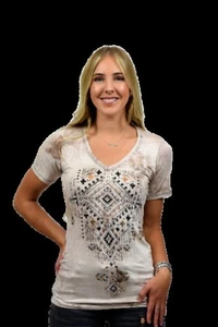 Ladies Beautiful Aztec Design Shirt - USA Made - 7038 - Picture 1 of 1