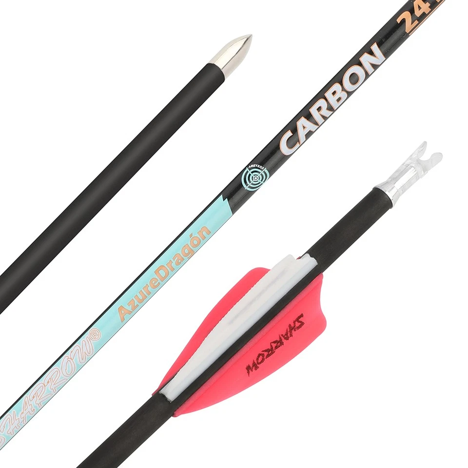 32" Pure Carbon Arrows .001" SP300-1000 Vanes Archery ID4.2mm Bow Hunting Target - Image 1 of 4