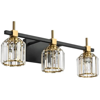 Lámparas de baño de cristal 3 luces tocador de baño sobre espejo furgoneta... Foto 1 de 4