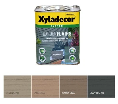 Xyladecor Garden Flairs 0,75L Farbwahl BEULE Holzöl Imprägnierung Metalleffekt - Bild 1 von 4