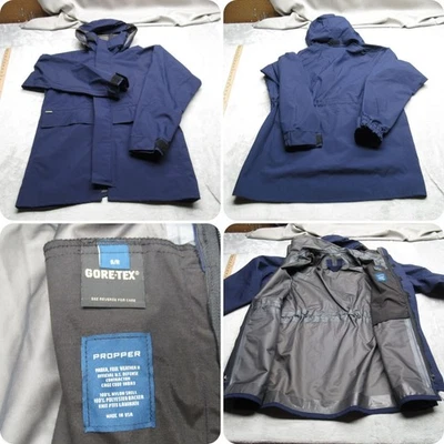 Propper Gore Tex Jacket Mens Small Navy Foul Weather 2 Hood Parka 3in1 Shell USA - Image 1 of 4