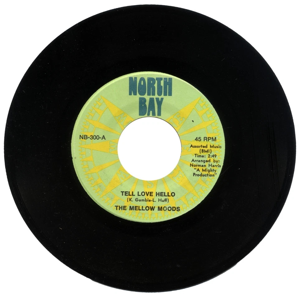 THE MELLOW MOODS  "TELL LOVE HELLO c/w IF YOU SEE HIM" 1971 SOUL - Image 1 of 1