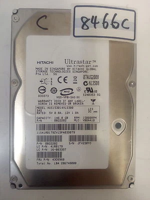 -  Hitachi Ultrastar 147GB 15000RPM SAS HDD  HUS153014VLS300  43C6968 @@@ - Image 1 of 2