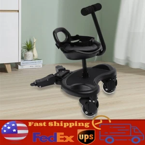 Kids Buggy Board Stroller Step Stand Ride-On Pedal Detachable Seat Non-Slip New - Picture 1 of 13