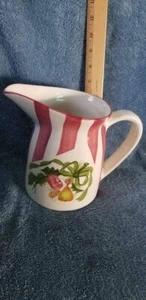 Vintage Hand Painted Water or Flower Pitcher 7" - Picture 1 of 4