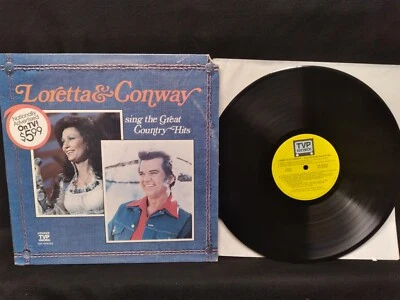 Loretta & Conway Sing The Great Country Hits vinyl LP Record TVP-1010-KO 1976 - Image 1 of 4