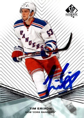 Tim Erixon - Signed 2011-12 Upper Deck SP Authentic Card #R64 - Image 1 of 2