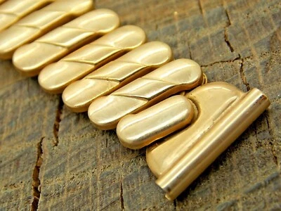 Vintage 16mm 5/8" Stainless Steel Expansion Watch Band NOS Unused Mor-Flex Short - Image 1 of 4