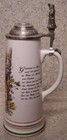 Beer Stein with lid Stoneware Gambrinus 0.75 Liter NEW Made in Germany boxed