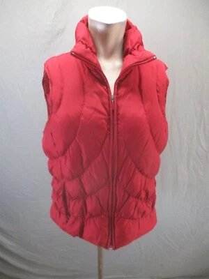 Chaleco aislante NINE WEST talla L para mujer rojo pluma cremallera completa cuello alto 801 Foto 1 de 4