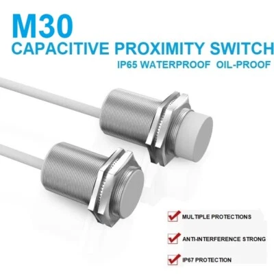 Capacitive Proximity Switch M30 24V Capacitor Proximity Sensor Non-Metal Counter - Image 1 of 4
