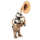Silver Copper "Bear Playing Sousaphone" Miniature 14338-3050