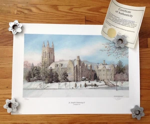 UNIVERSIDAD DE SAN JOSÉ 2 impresión numerada y firmada por N. Santoleri - 12"X20" - Imagen 1 de 10