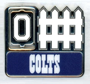 Colts Fence Pin w/ Rotating O & D Indianapolis New on Card vintage Baltimore - Picture 1 of 1