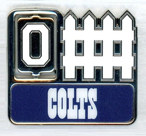 Colts Fence Pin w/ Rotating O & D Indianapolis New on Card vintage Baltimore - Image 1 of 1