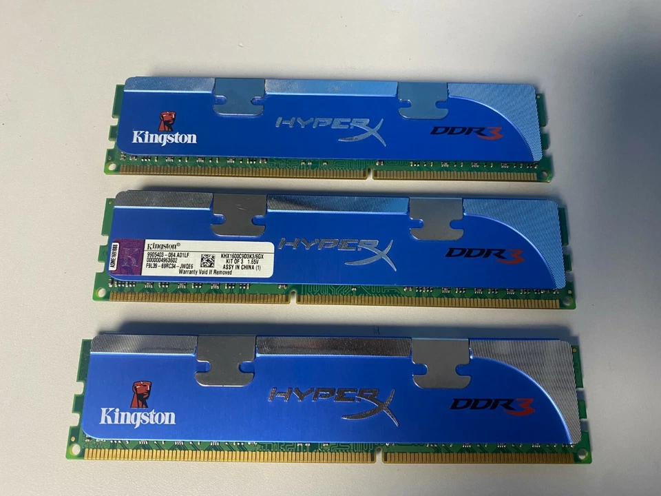 Kingston Hyper 6GB DDR3 Desktop Memory KHX1600C9D3K3/6GX - Image 1 of 4