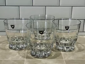 4 bicchieri da rock/whisky Nils Landberg per Orrefors Svezia metà secolo contengono 8 oz - Foto 1 di 6