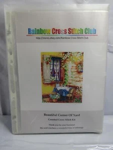 Rainbow Cross Stitch Club Counted Cross Stitch Kit Beautiful Corner Of Yard - Picture 1 of 7