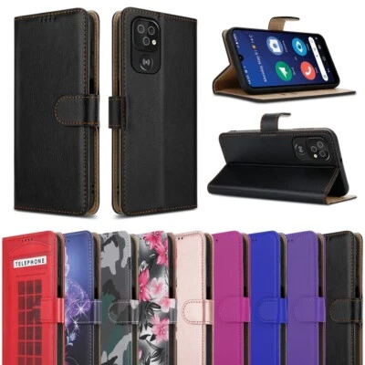 For DORO 8200 Case, Slim Leather Wallet Flip Magnet Shockproof Stand Phone Cover