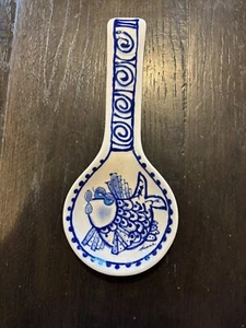 Come Dream With Me Spoonrest With Blue Fish - Picture 1 of 3