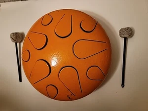 Musical HandPan Steel Tongue Drum Music Drum Tank Drum Tune In Happy Drum 12inch - Picture 1 of 5