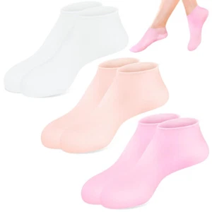 3 Pairs Silicone Socks for Women for Repairing Dry Feet, Cracked Heels - Picture 1 of 5