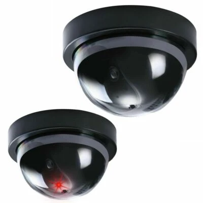 2 x GRUNDIG Wireless SICHERHEITS KAMERA Dome Kuppel Dummy Fake Video Überwachung