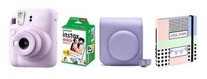 Fuji Instax Mini 12 Lilac Purple Lila inkl Tasche + Film 20 Aufnahmen + Album - Bild 1 von 8